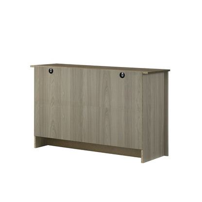 47"W Gray Oak Console Table, Buffet Table, Sideboard with Shelves