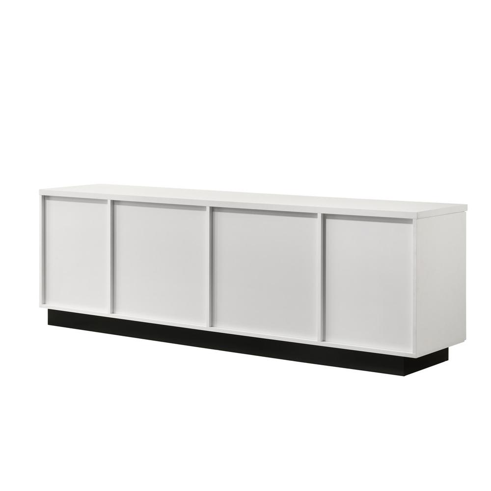 Matilda 70.5"W White Finish TV Stand with Drawers