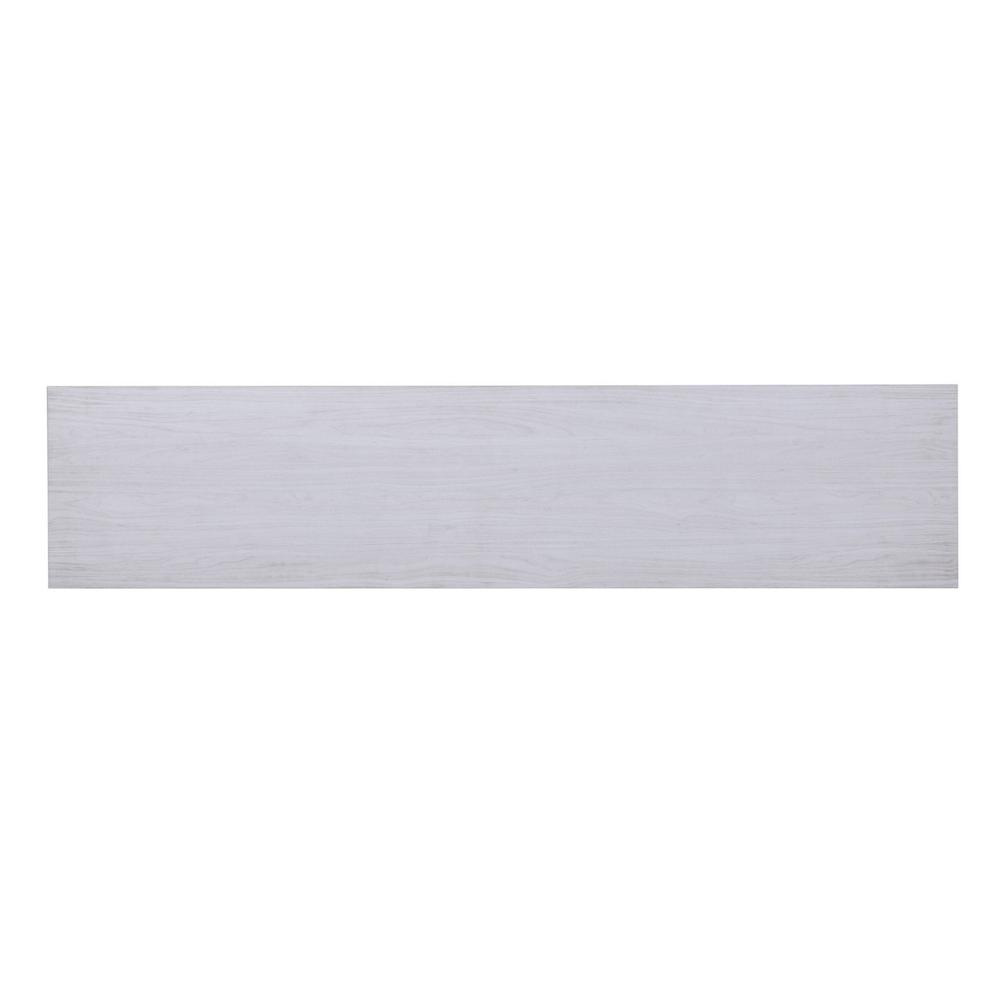 Lucifer 70"W White Walnut Finish TV Stand Console with Fireplace