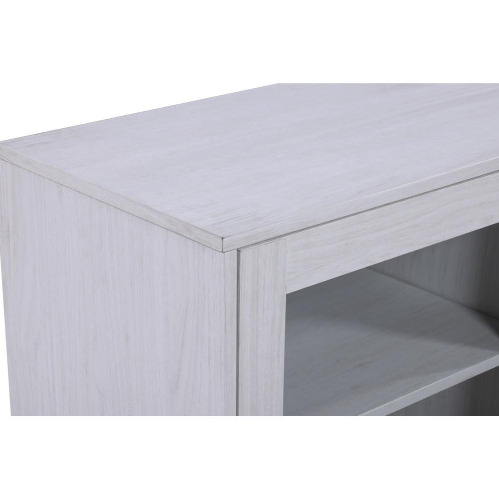 Summit 70"W White Walnut Finish TV Stand Console with Fireplace