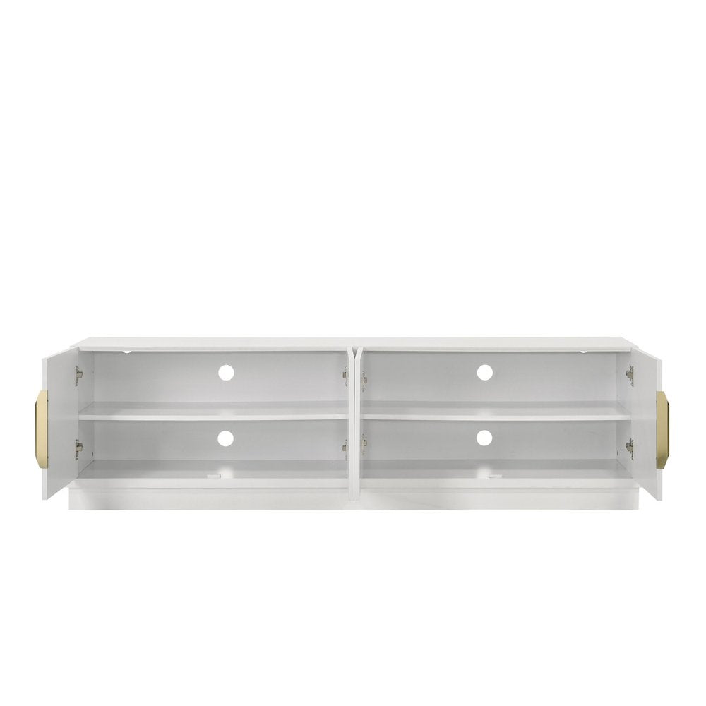 Palmer 70"W White 4-Door TV Stand