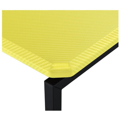 GT 3 Piece Yellow Carbon Fiber Wrap Coffee Table and End Table Set