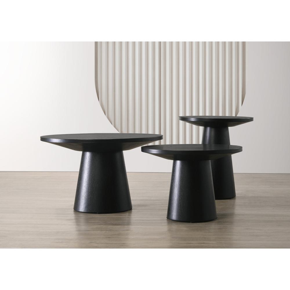 Jasper Ebony Black 3-Piece Coffee, End, & Console Table Set