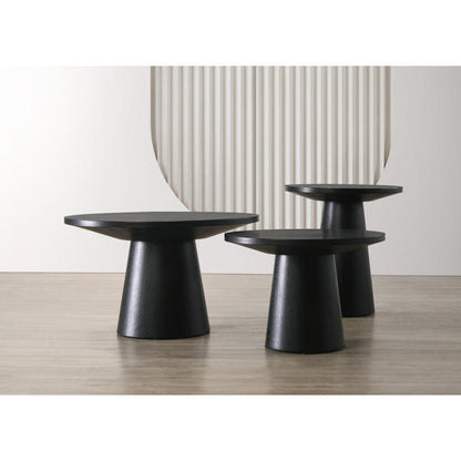Jasper Ebony Black 3-Piece Coffee, End, & Console Table Set