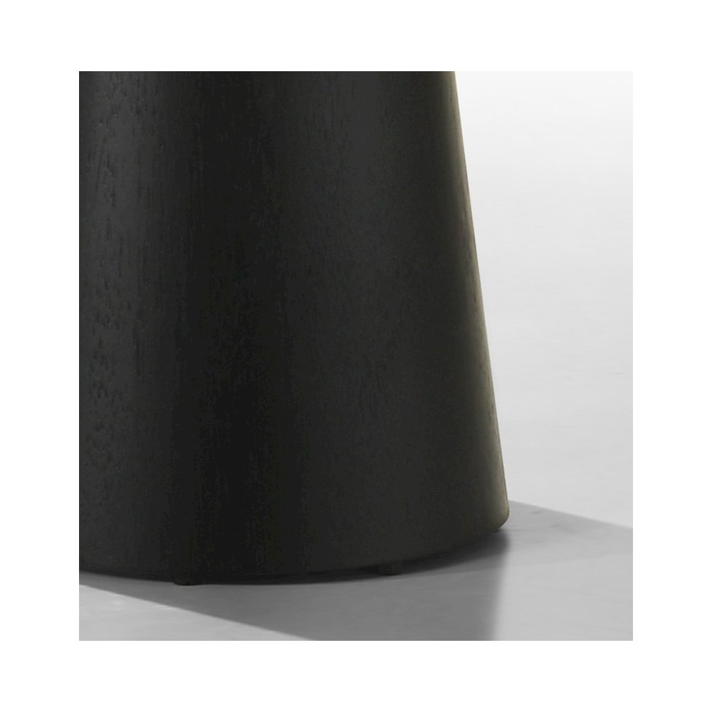 Grantham Black 22"W Round End Table with Pedestal Base