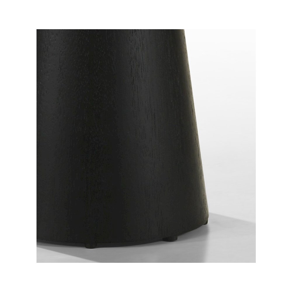 Grantham Black 20"W Round Console Table with Pedestal Base