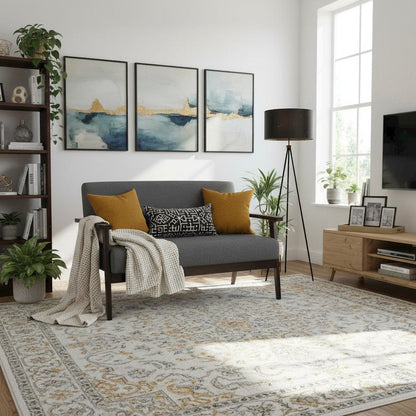 Dark Gray Loveseat, Solid Wood Frame, Espresso Arms