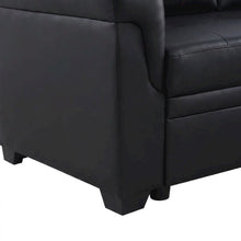 Leather-Upholstered Modern Sectional with Reversible Storage Chaise Sleeper