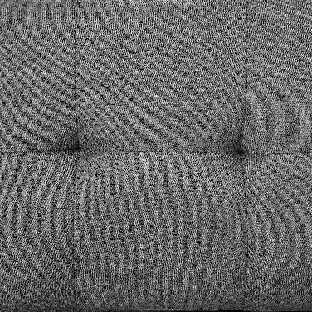 95"W Gray Woven Fabric Reversible Sleeper Sectional Sofa with Storage Chaise