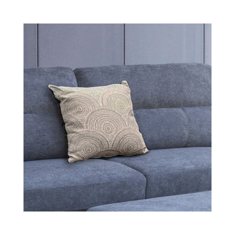 Gray Fabric Sectional Sofa with Right Facing Chaise, Storage Ottoman, 2 Pillows