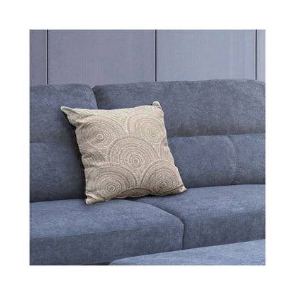 Gray Fabric Sectional Sofa with Right Facing Chaise, Storage Ottoman, 2 Pillows