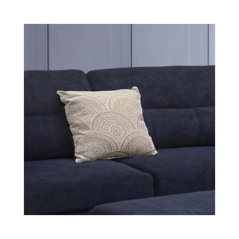 Black Fabric Sectional Sofa with Right Facing Chaise, Storage Ottoman, 2 Pillows