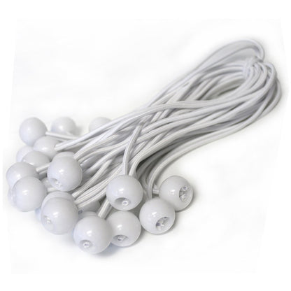 King Canopy 8-Inch Ball Bungees, 50-piece, White, BALLW-50