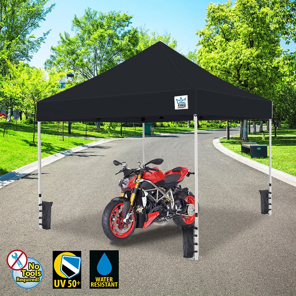 10-Feet Instant Pop up Canopy with Weight Bags,Guy Ropes and Stakes