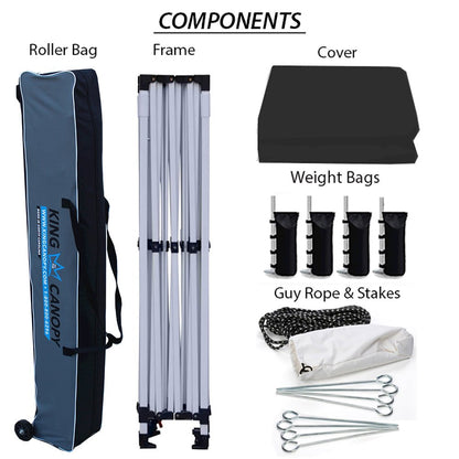 10-Feet Instant Pop up Canopy with Weight Bags,Guy Ropes and Stakes