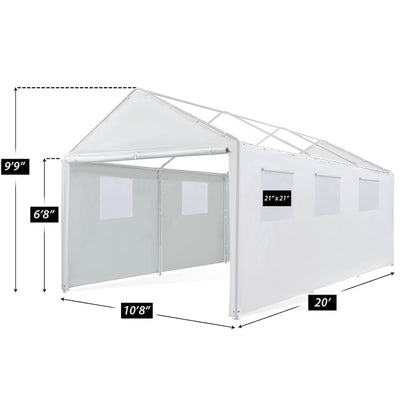 King Canopy 10x20 ft Greenhouse Sidewall Kit w/ Screens, Opaque