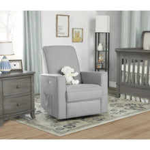 Evolur Harlow Deluxe Glider |Power Recliner| Rocker, 612-LTGRY
