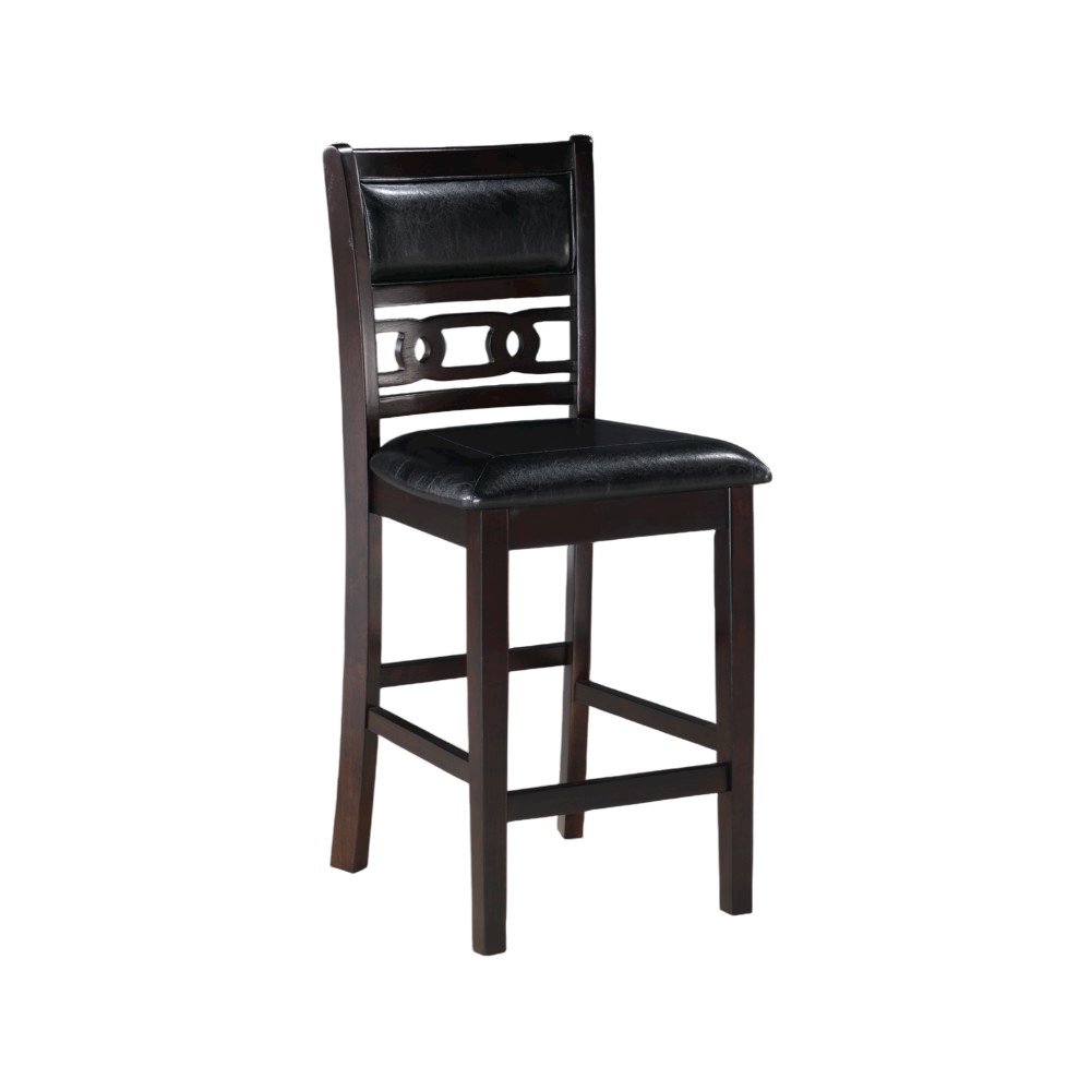 Furniture Gia 5-Piece Transitional Wood Counter Set in Ebony