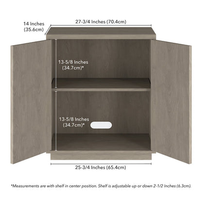 Alston 28" Wide Rectangular Accent Cabinet in Antiqued Gray Oak