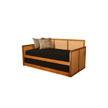 Abaco Daybed-Pop Up-Honey Finish-Canton Black Mattresses