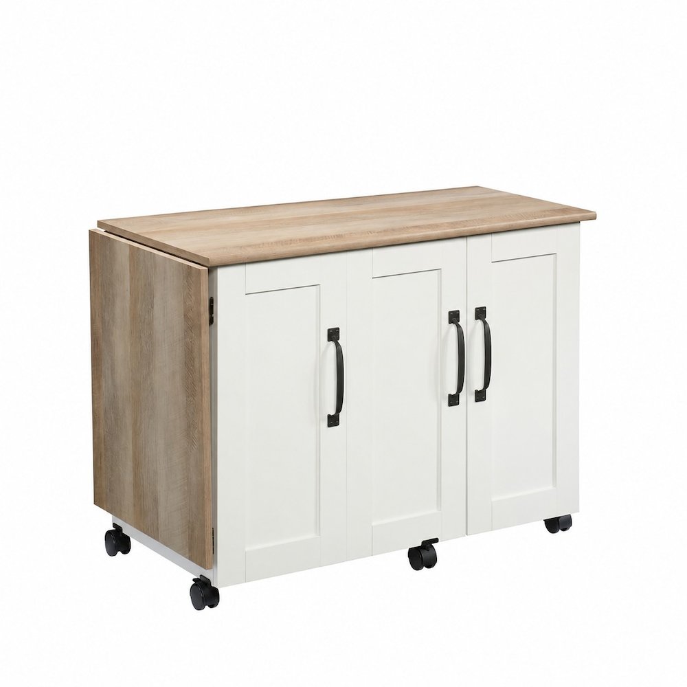 White craft and hobby storage unit with soft finish for organizing supplies