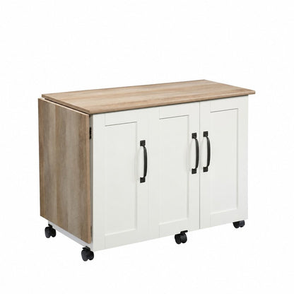 White craft and hobby storage unit with soft finish for organizing supplies