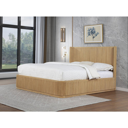 5-PC Bedroom Set, California King Platform Bed, Dresser, Mirror, 2 Nightstands