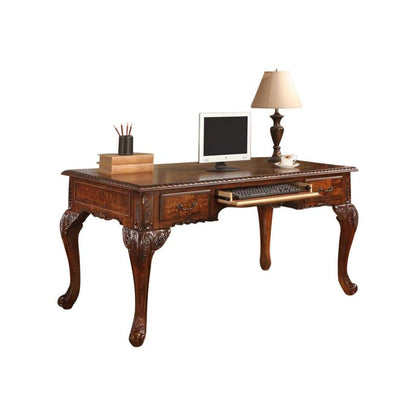 Best Master CDExecutive 60" Wood Office Desk With Hand Carved Designs in Cherry