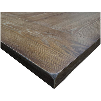 Best Master Ellen Solid Wood Dining Table in Antique Natural Oak