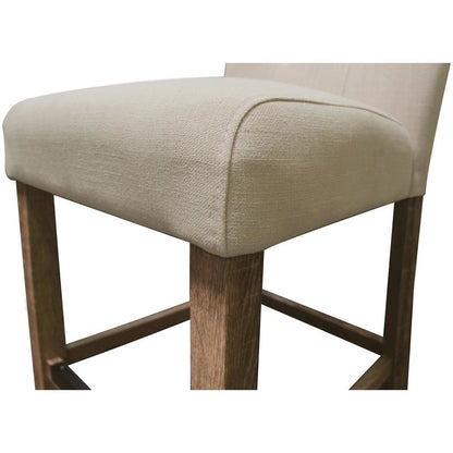 Best Master Hadley Solid Wood Counter Height Chair - Light Gray/Beige (Set of 2)