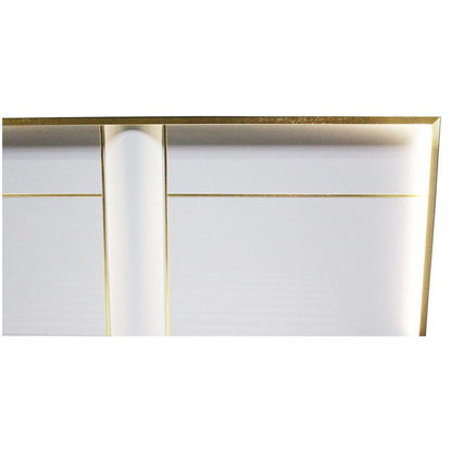 Best Master Havana 5-Piece Poplar Wood Queen Bedroom Set in White/Gold Trim