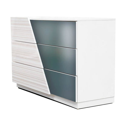 Best Master Manchester 5-Piece Wood Cal King Bedroom Set in Zebra/White