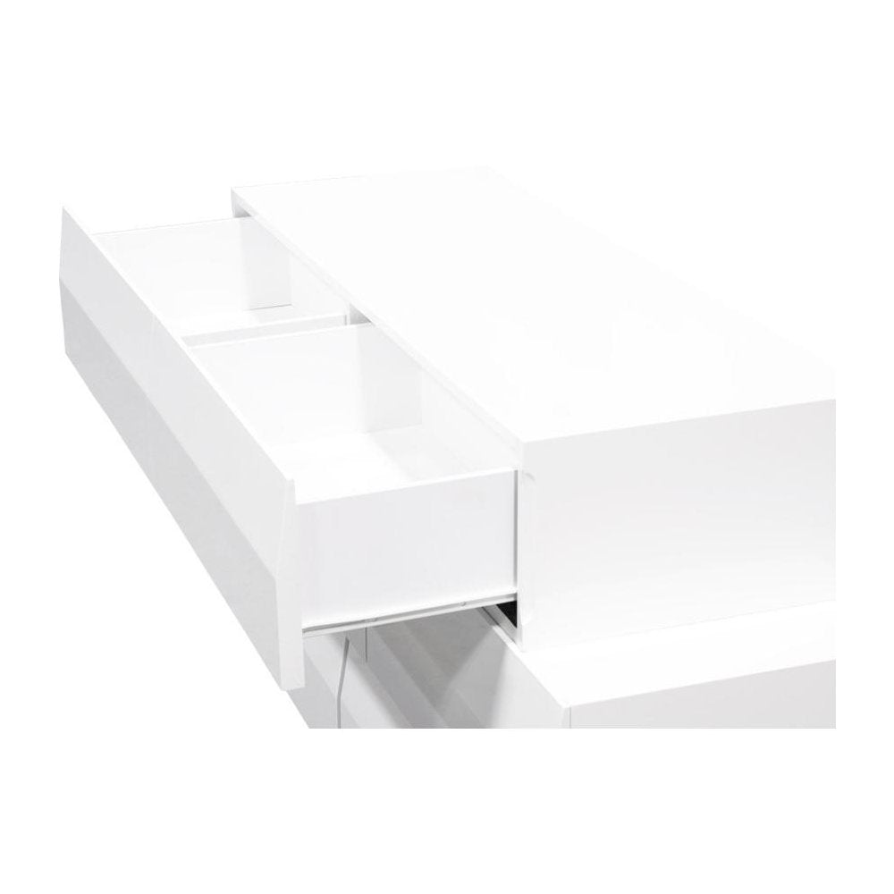 Best Master Spain 2-Piece Poplar Wood Dresser and Mirror Set - White/Silver Base