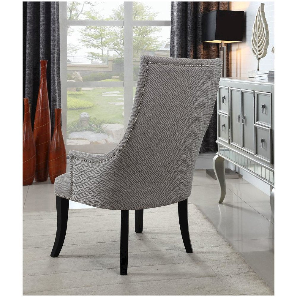Best Master Republic Polyester Fabric Upholstered Acent Chair - Taupe/Light Gray