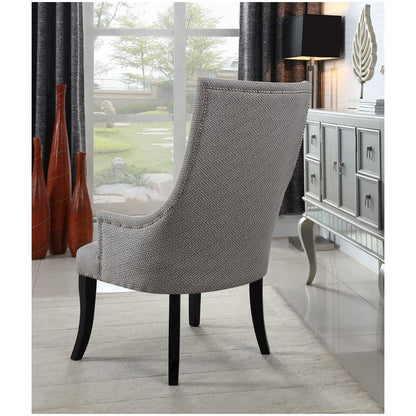 Best Master Republic Polyester Fabric Upholstered Acent Chair - Taupe/Light Gray