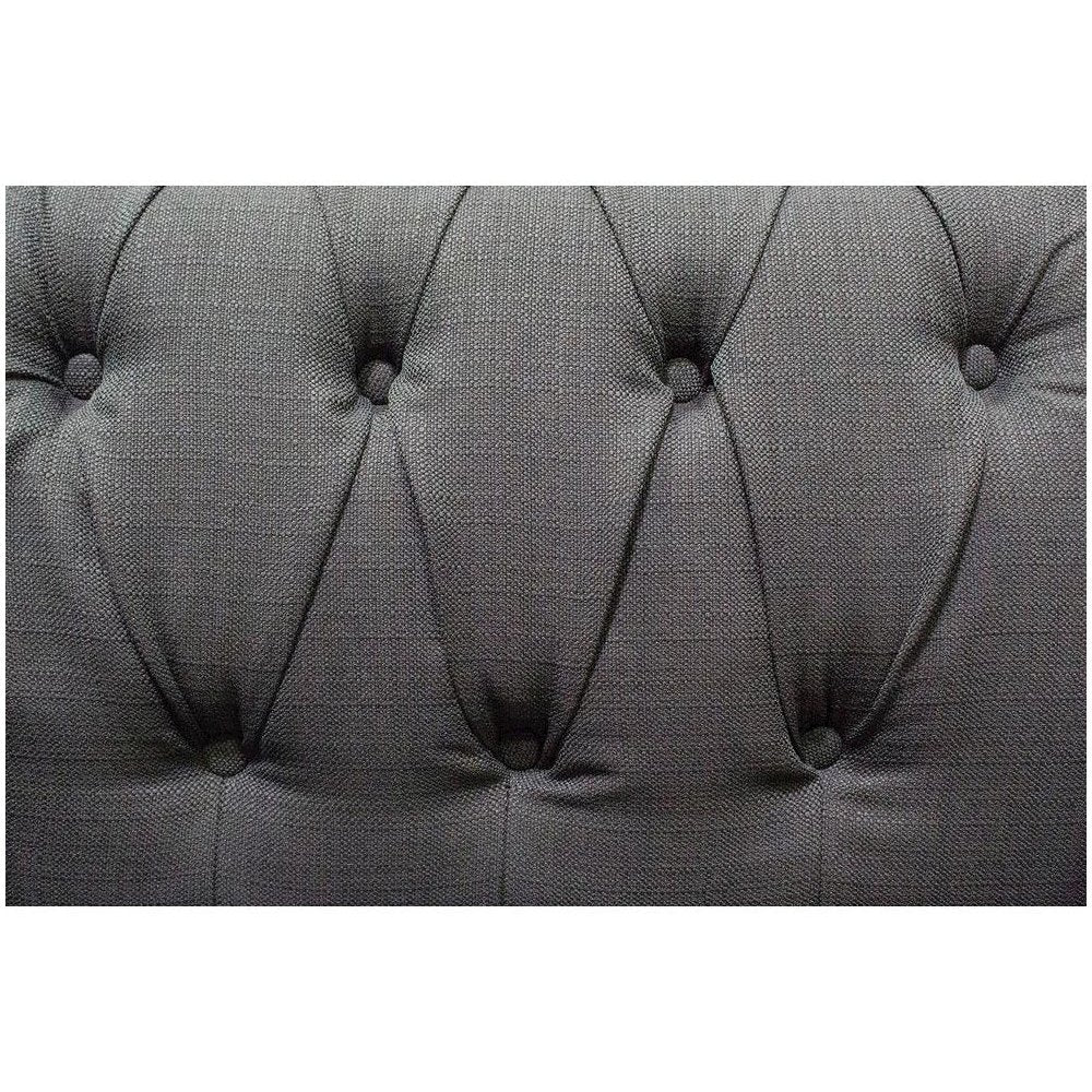 Best Master Venice Fabric Upholstered Living Arm Chair in Charcoal