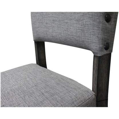 Best Master 5-Piece Solid Wood Round Dinette Set in Antique Rustic Gray
