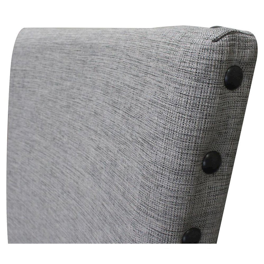 Best Master Anna Fabric Upholstered Side Chair in Rustic Light Gray (Set of 2)