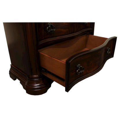 Best Master Barney's Traditional Wood 5-Drawer Chest in Walnut