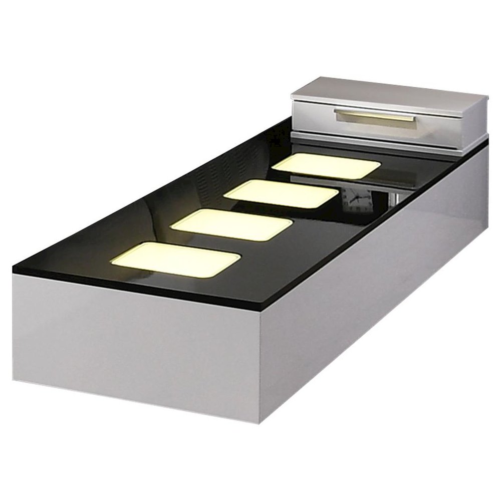 Bahamas 6-Pc East King Platform Bedroom Set w/Module Platform Stand-White/Black