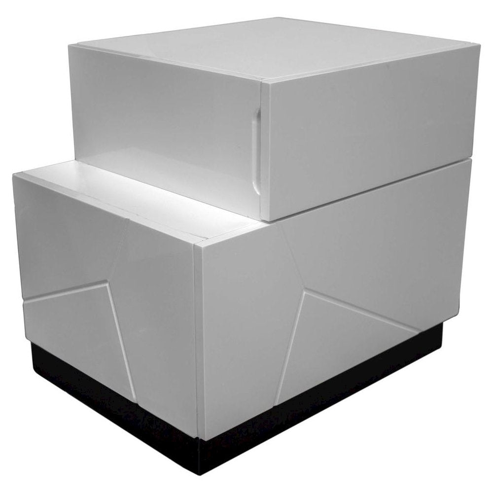 Best Master 5-Piece Wood Queen/King Platform Bedroom Set in White/Black