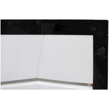 Best Master Poplar Wood Queen Platfrom Bed With LED Light in White/Black