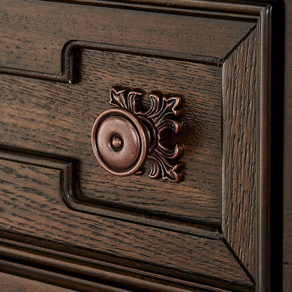 Belvedere 32.5" Wide 2-Drawer Nightstand, Marble Top - Dark Cherry Finish