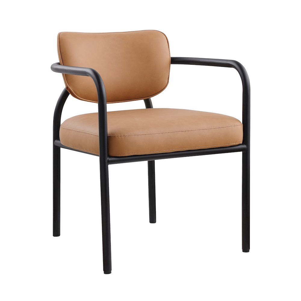 Recency Mid-Century Modern Dining Chairs, (Set of 2) - Cognac
