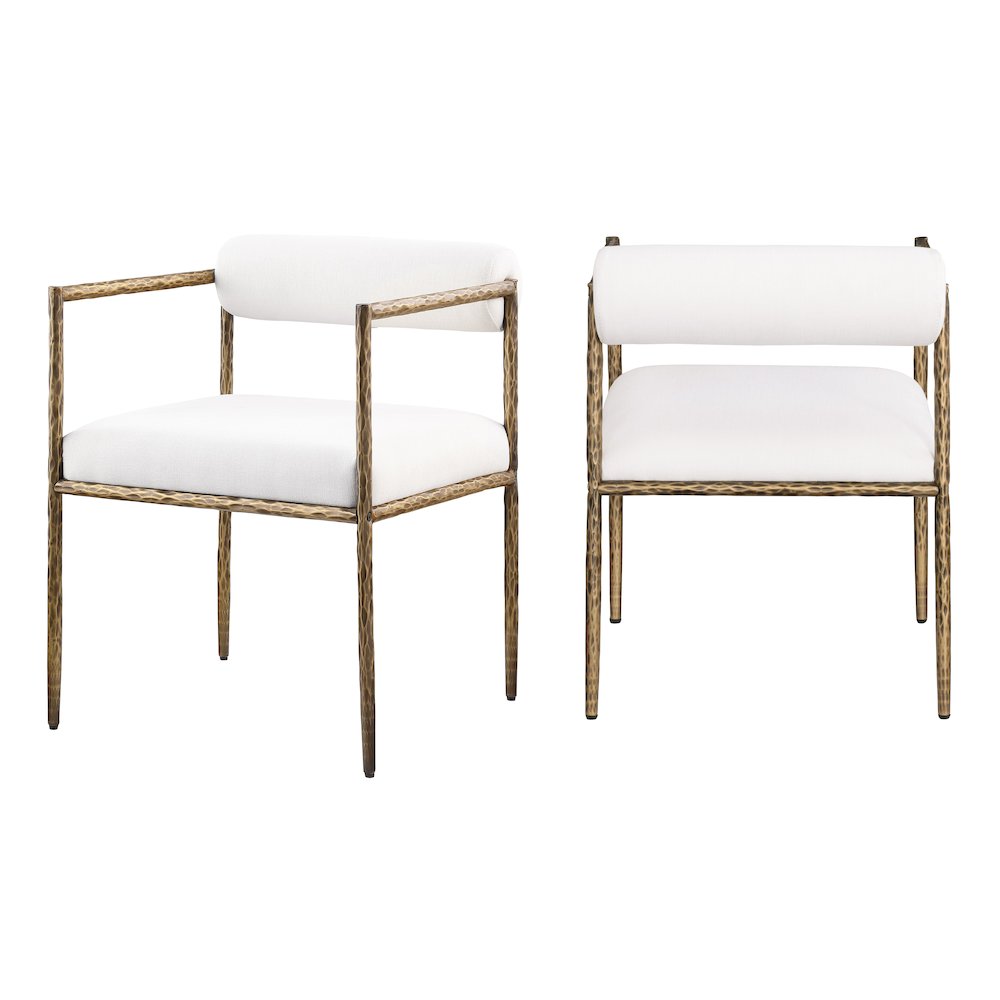 Rocento Modern Industrial Dining Chairs, (Set of 2) - Cloud