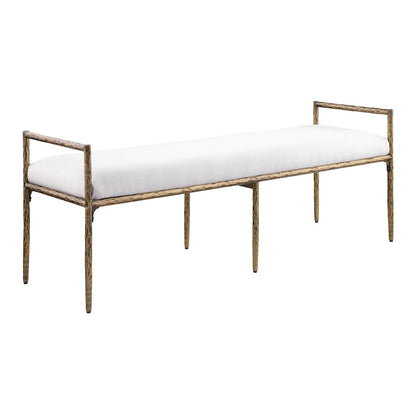 Rocento Modern Industrial Accent Upholstered Entryway Bench - Cloud