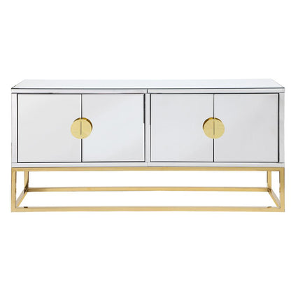 Tadala 64" Mirrored with Gold Leg Sideboard