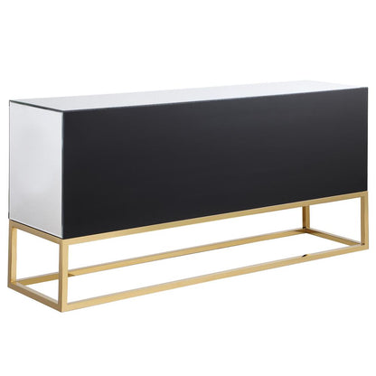 Tadala 64" Mirrored with Gold Leg Sideboard