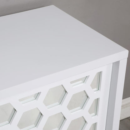 Valens 64" White with Gold Base Sideboard