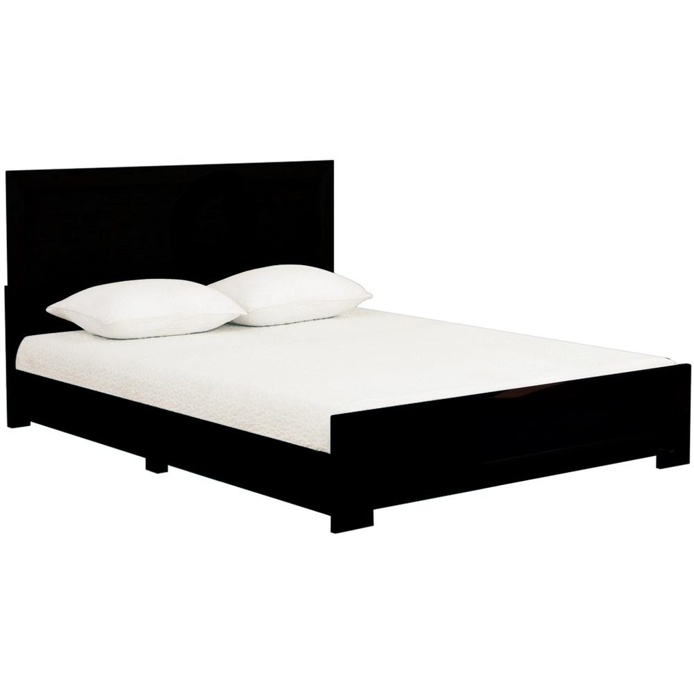 Oxford Platform Bed, Black, Queen/ Black